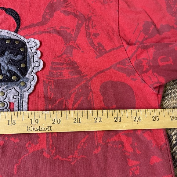 Vtg Y2K AND1 Punk Grunge Style Basketball Hip Hop Red Shirt Mens Size 2XL AOP - Picture 5 of 7